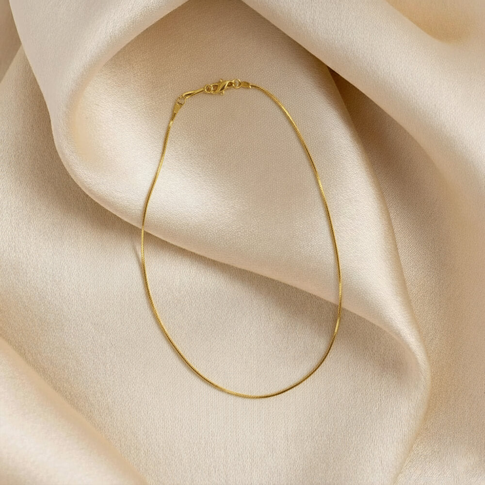 gold necklace simple minimalist alva