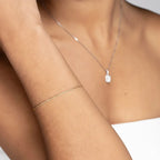 gold necklace simple minimalist alva