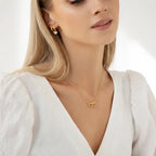 gold heart necklace for woman