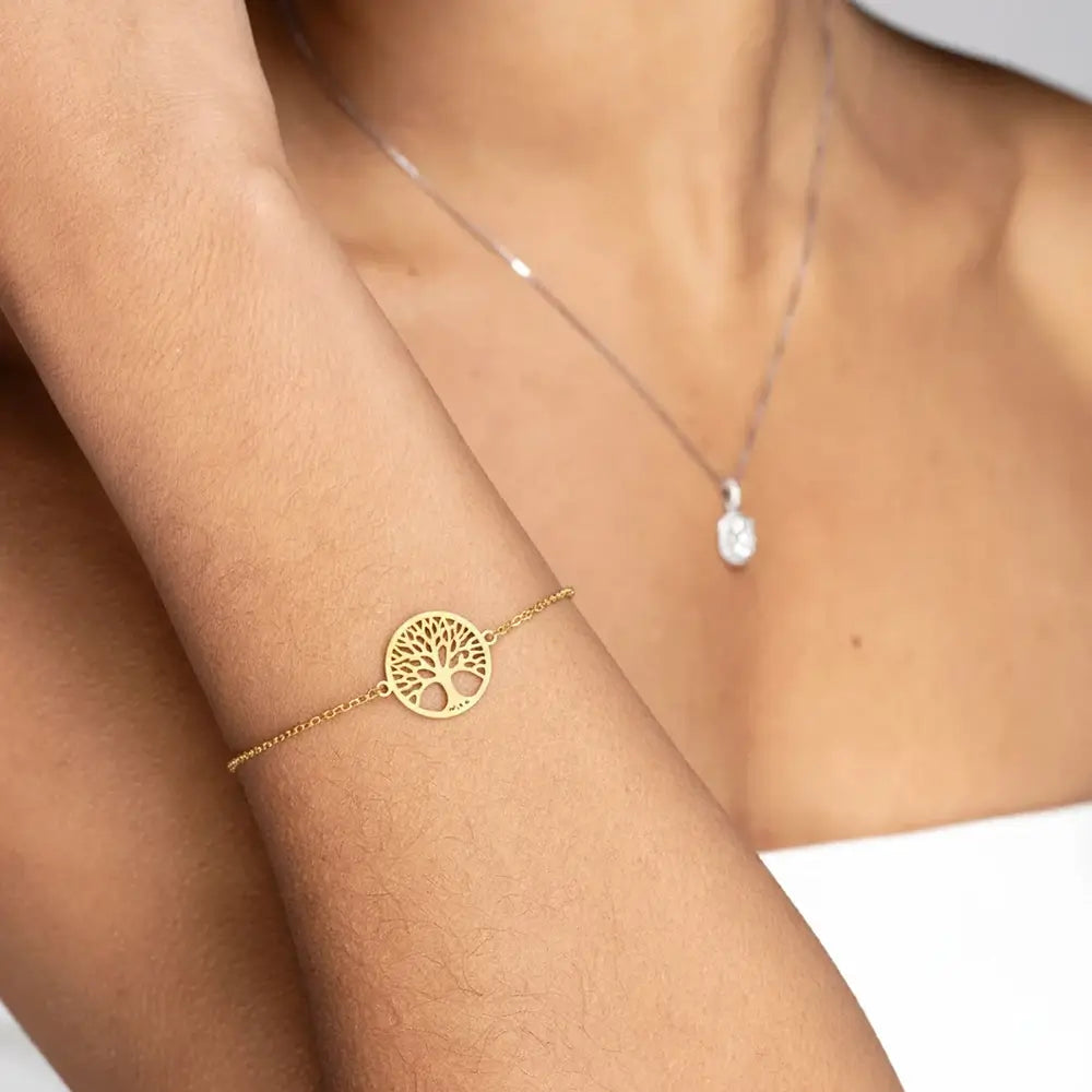 bracelet gold tree of life alva
